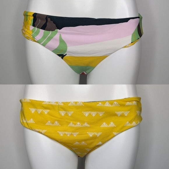 Carve Designs yellow green monstera reversible bikini bottom XL - Picture 13 of 13